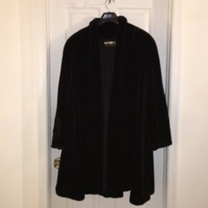 Vintage Kent Street Black Faux Fur Swing Coat
